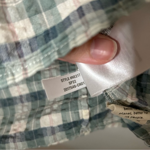 Madewell Plaid Puff-Sleeve Ruched Bodice Top - Picture 4 of 8